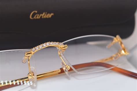 cartier round eyeglasses|diamond cut cartier glasses.